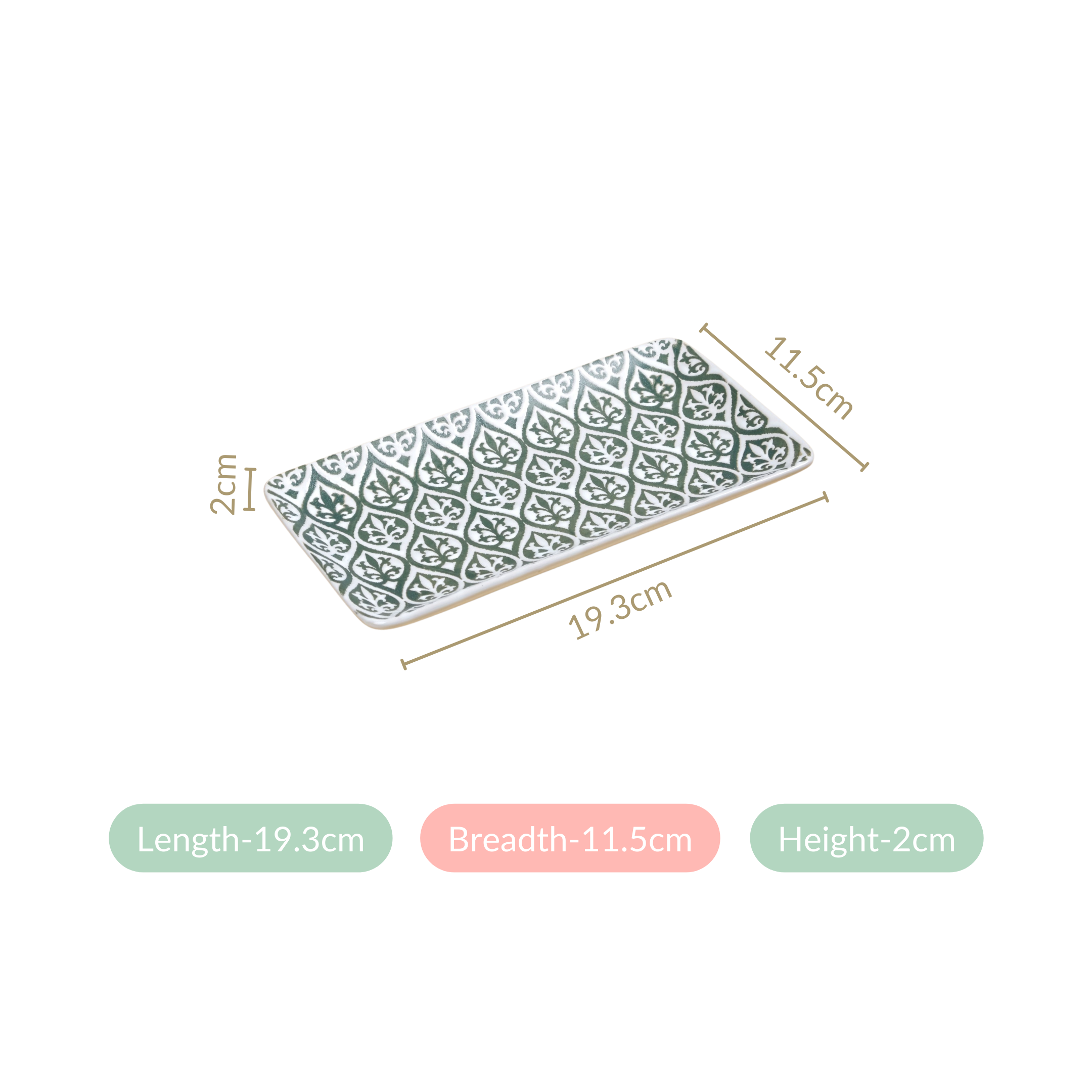 Sage Green Baroque Ceramic Serving Platter Set Of 4 7 Inch