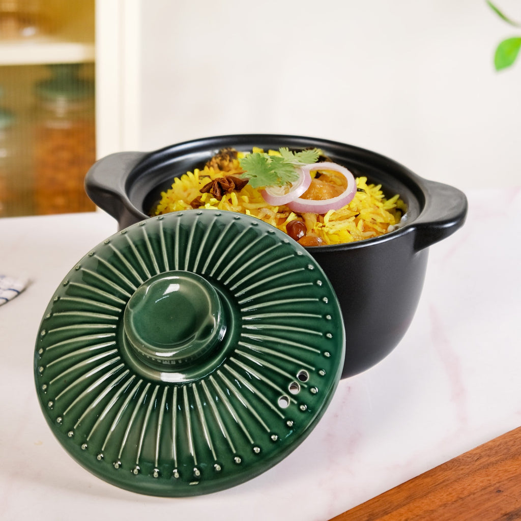 Botanica Japanese Ceramics Cooking Pot With Lid 3600ml