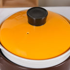 Clementine Japanese Style Ceramic Cooking Pot With Steamer 4100ml