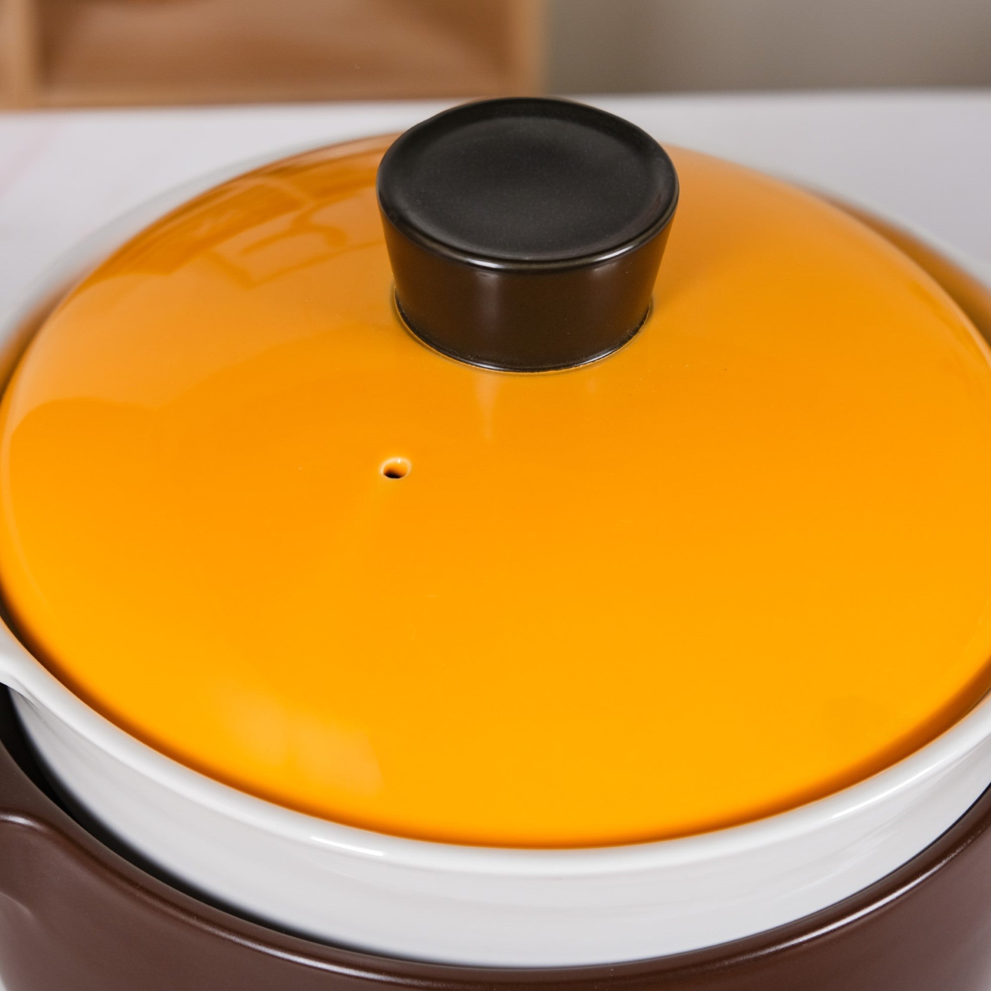 Clementine Japanese Style Ceramic Cooking Pot With Steamer 4100ml