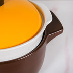 Clementine Japanese Style Ceramic Cooking Pot With Steamer 4100ml
