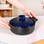 Lumea Japanese Style Earthenware Clay Cooking Pot 1600ml