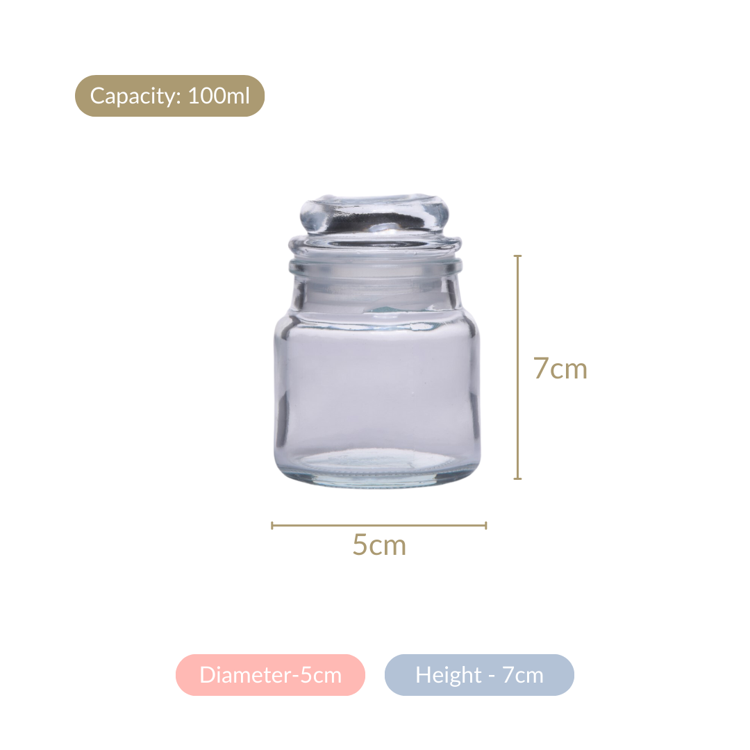Airtight Mini Spice Jars Set Of 12 100ml