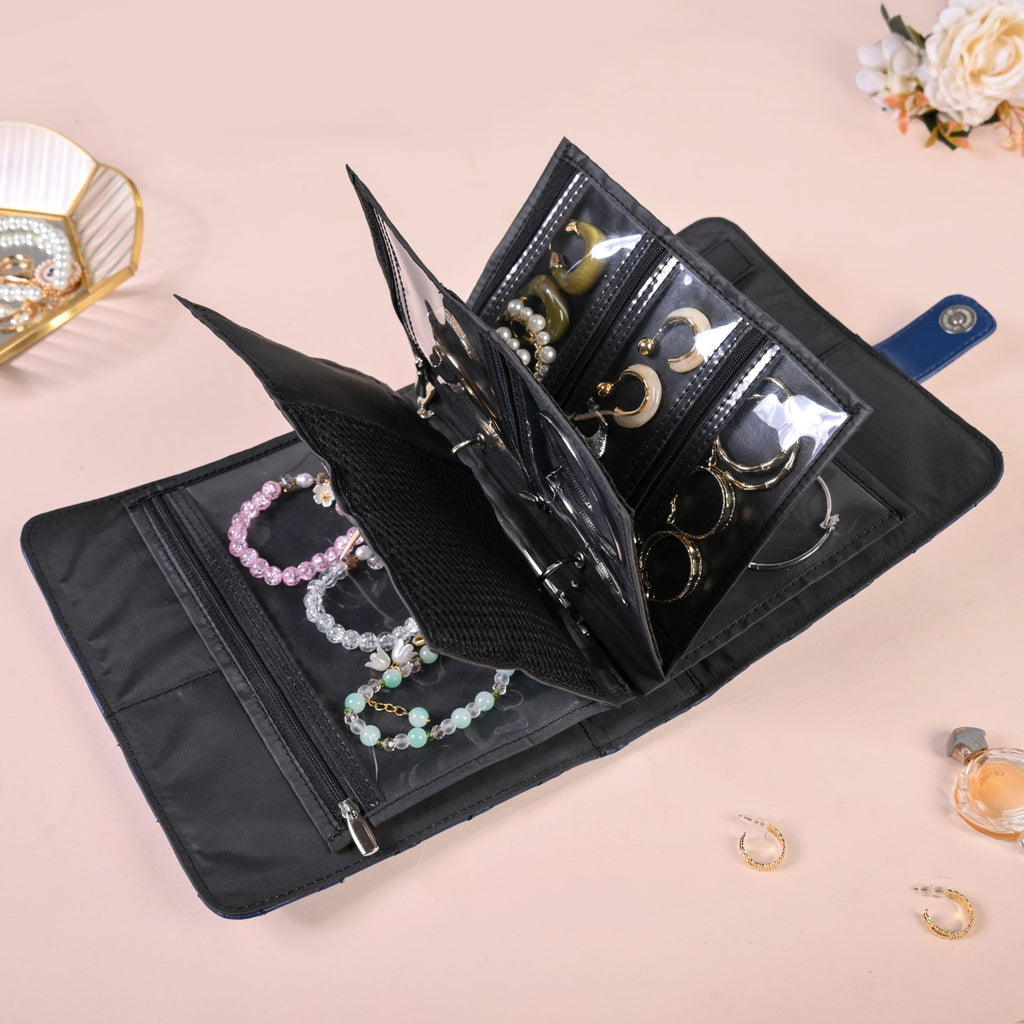 Jewellery Organising Folder Blue