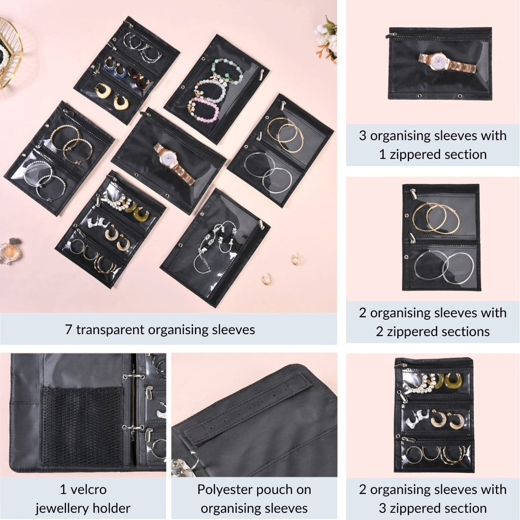 Jewellery Organising Folder Blue