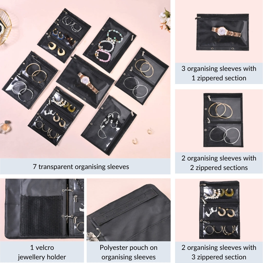 Jewellery Organising Folder Blue