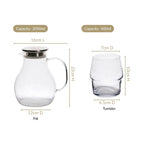 Juice Glass Jug And Tumbler Set Of 7