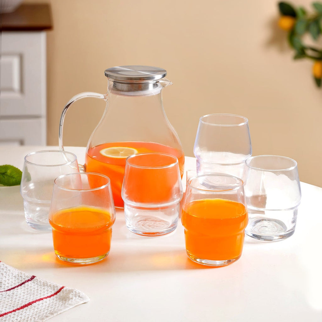 Juice Glass Jug And Tumbler Set Of 7