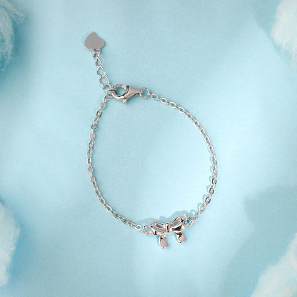 Silver Lil’ Bow Kids Bracelet (0 - 2 Years)