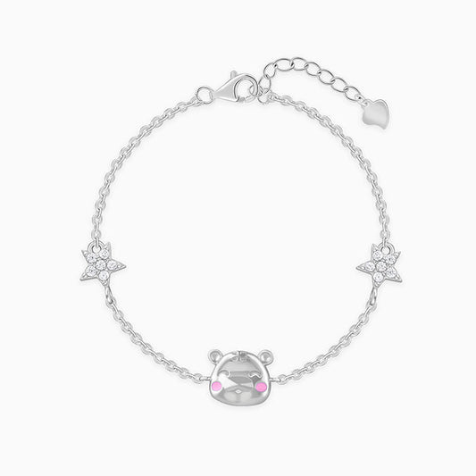 Silver Kitten Charm Kids Bracelet (2 - 8 Years)