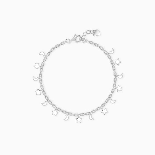 Silver Star Moon Kids Bracelet (0 - 2 Years)