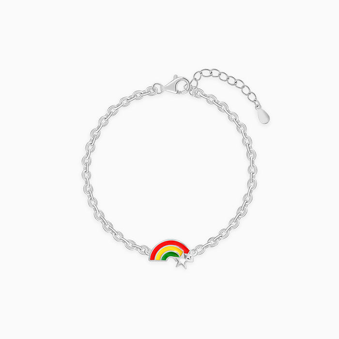 Silver Rainbow Hug Kids Bracelet (0 - 2 Years)