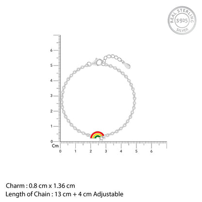 Silver Rainbow Hug Kids Bracelet (2 - 8 years)