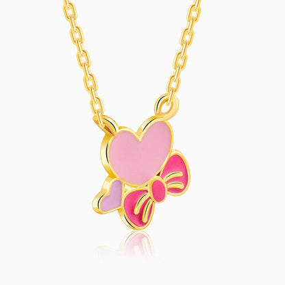 Golden Hearty Bow Kids Necklace
