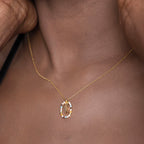 Colourful Stones Initial Necklace- 18k Gold Vermeil
