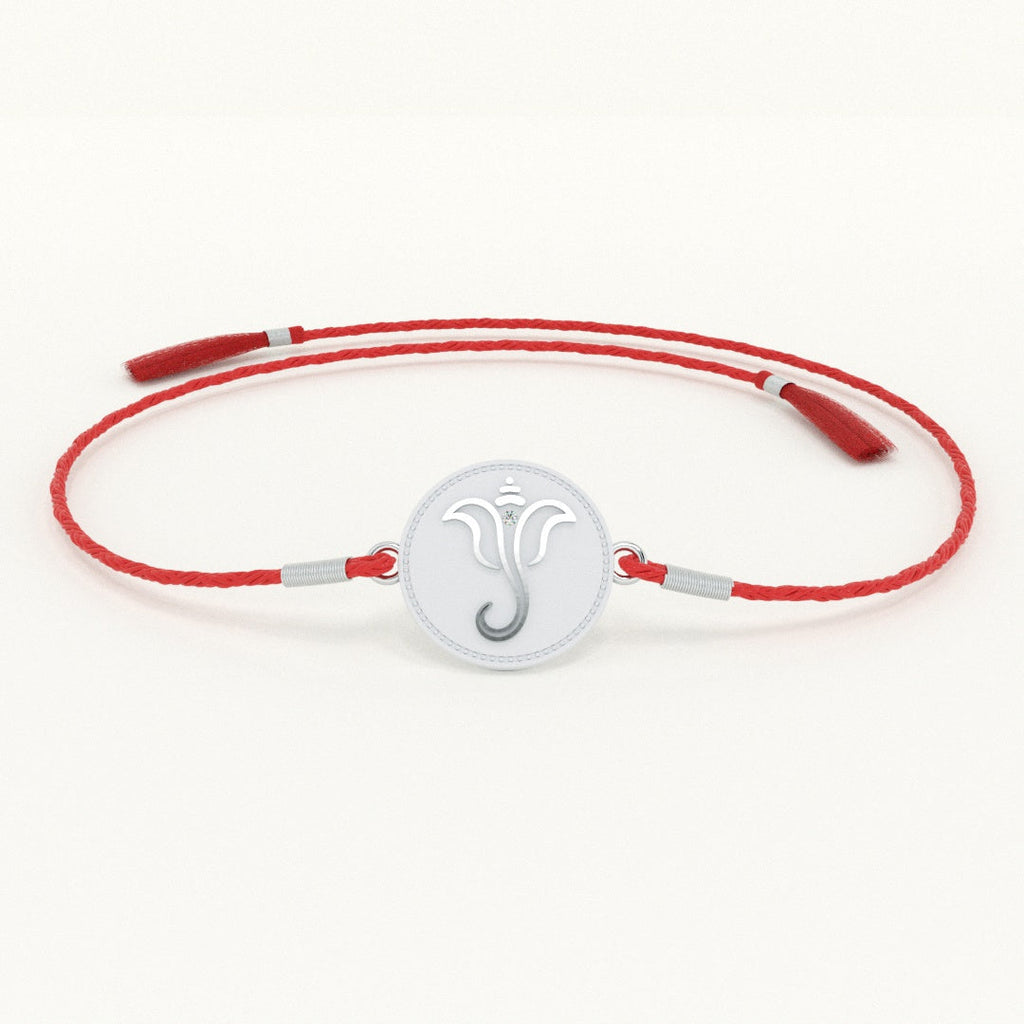 Blessed Up 0.01 Carat Lab-Grown Diamond 999 Silver Coin Rakhi