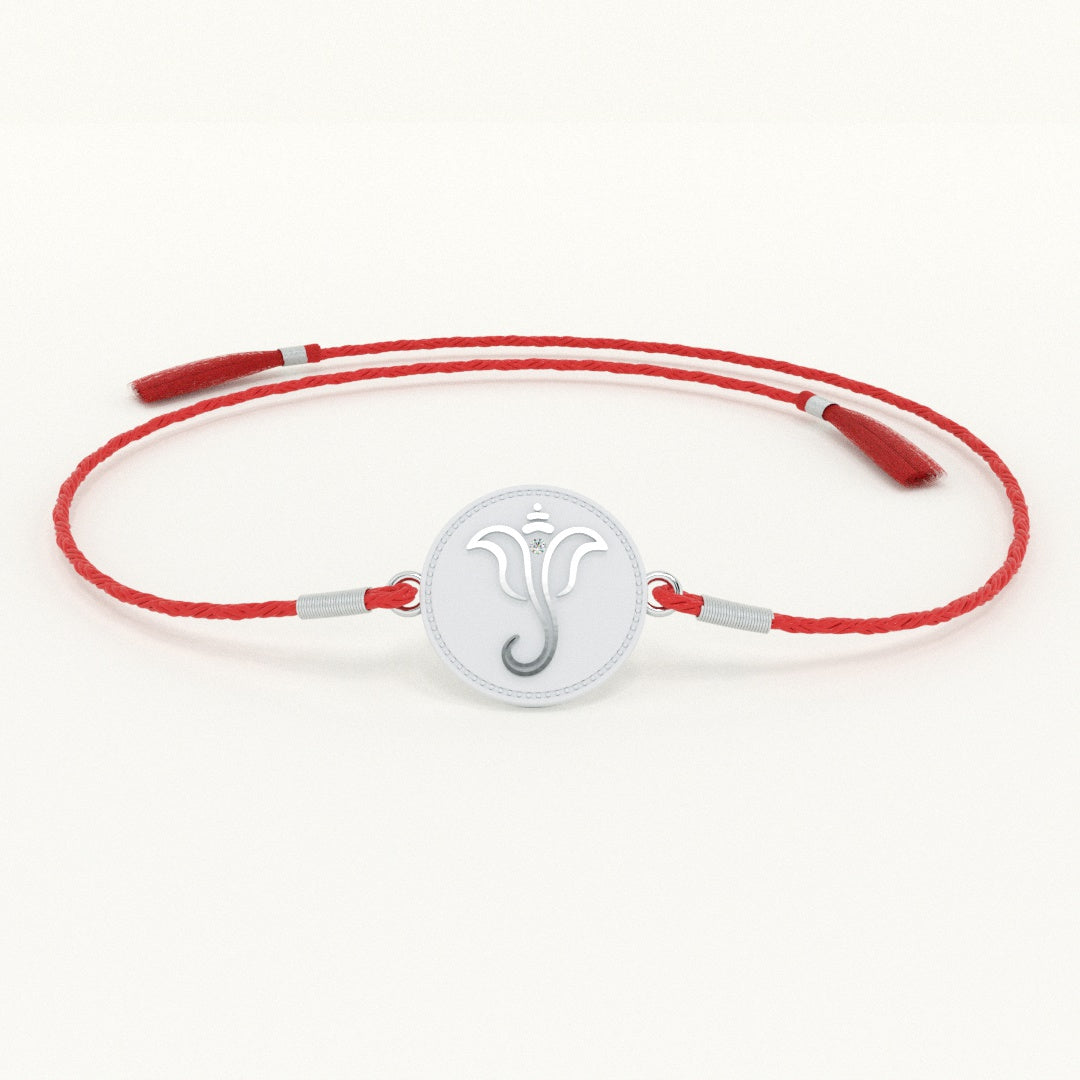 Blessed Up 0.01 Carat Lab-Grown Diamond 999 Silver Coin Rakhi