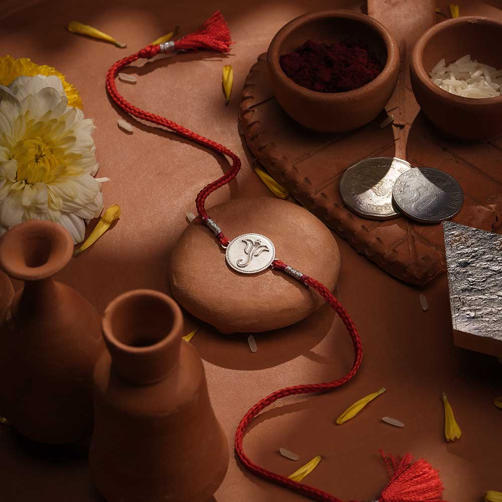 Blessed Up 0.01 Carat Lab-Grown Diamond 999 Silver Coin Rakhi