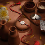 Blessed Up 0.01 Carat Lab-Grown Diamond 999 Silver Coin Rakhi