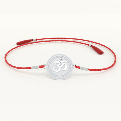 Ombliss 0.01 Carat Lab-Grown Diamond 999 Silver Coin Rakhi