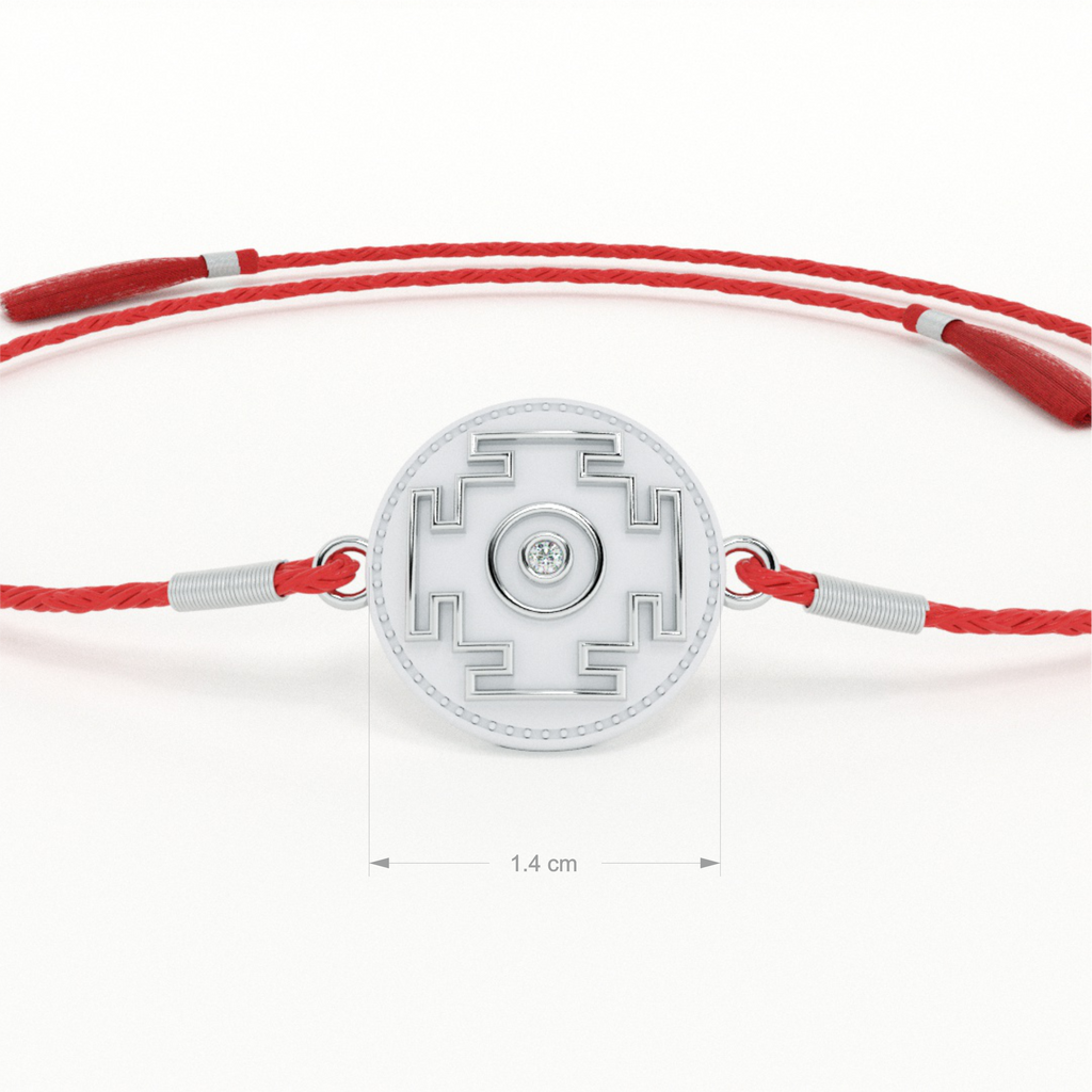 Cosmic Code 0.01 Carat Lab-Grown Diamond 999 Silver Coin Rakhi