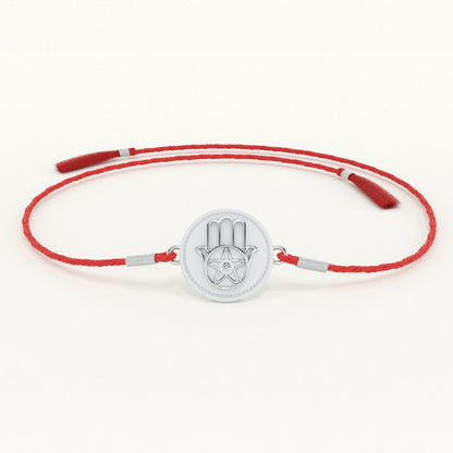 The Blessed Palm 0.01 Carat Lab-Grown Diamond 999 Silver Coin Rakhi