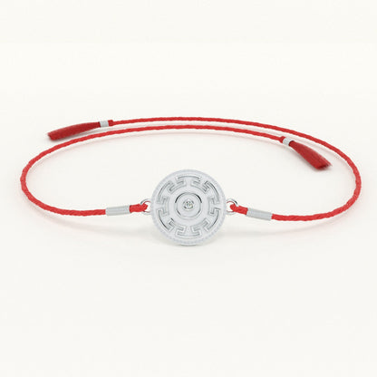 Infinite Path 0.01 Carat Lab-Grown Diamond 999 Silver Coin Rakhi