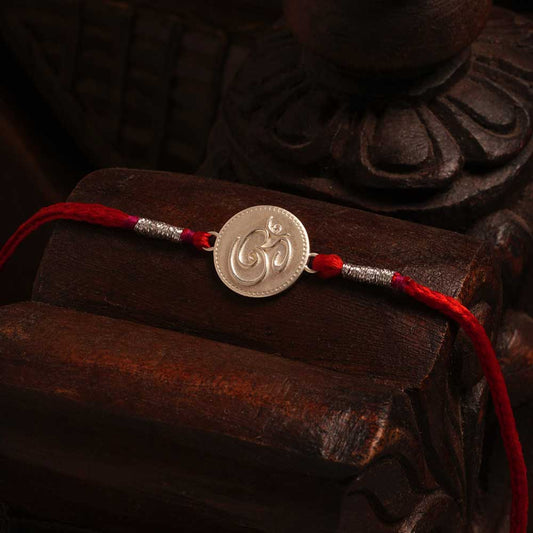 Peace & Power 0.01 Carat Lab-Grown Diamond 999 Silver Rakhi