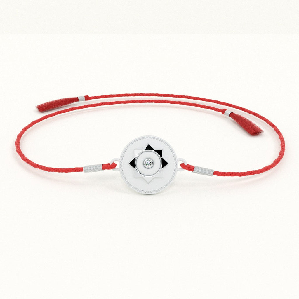 Circle of Blessings 0.01 Carat Lab-Grown Diamond 999 Silver Coin Rakhi