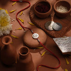 Circle of Blessings 0.01 Carat Lab-Grown Diamond 999 Silver Coin Rakhi