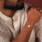 Cycle of Moon 0.01 Carat Lab-Grown Diamond 999 Silver Coin Rakhi