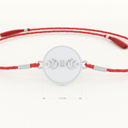 Cycle of Moon 0.01 Carat Lab-Grown Diamond 999 Silver Coin Rakhi