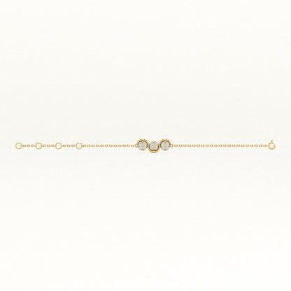 Luna Trio 9KT Gold Lab Grown Diamond Bracelet