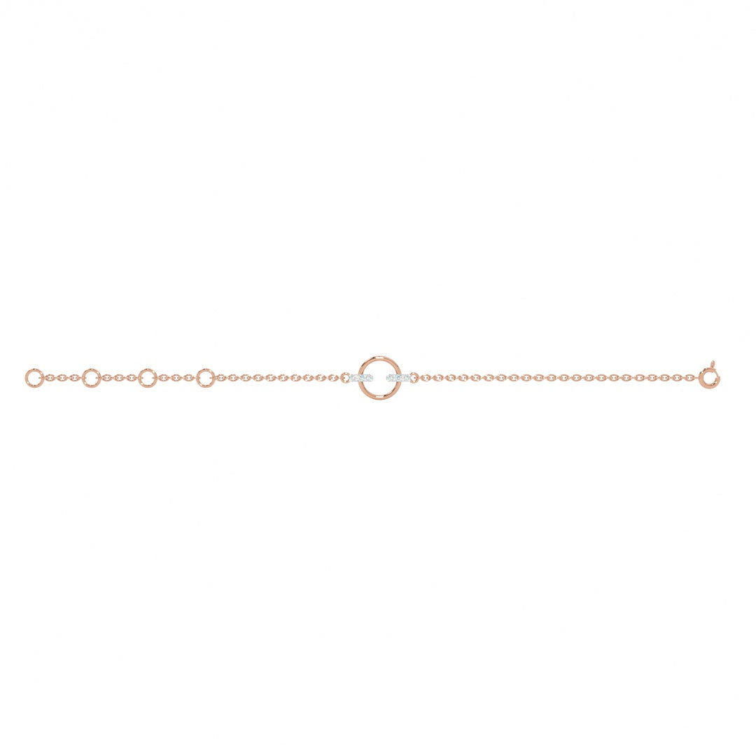 Halo Harmony 9KT Gold Lab Grown Diamond Bracelet