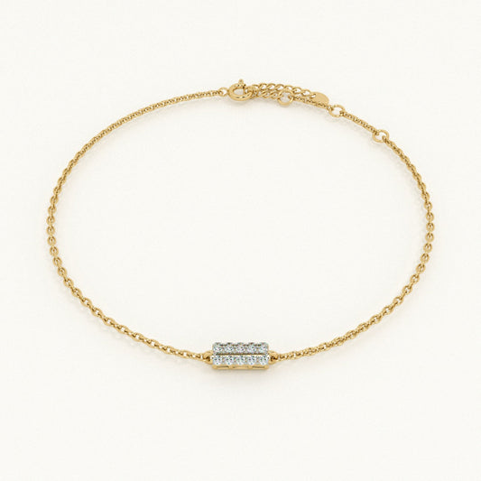 Strobe 9KT Gold Lab Grown Diamond Bracelet