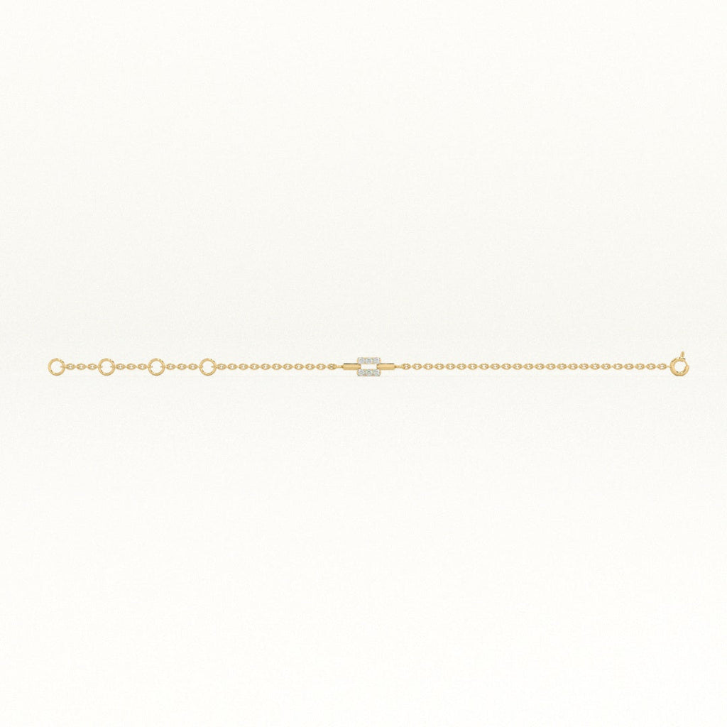 Axis Glow 9KT Gold Lab Grown Diamond Bracelet