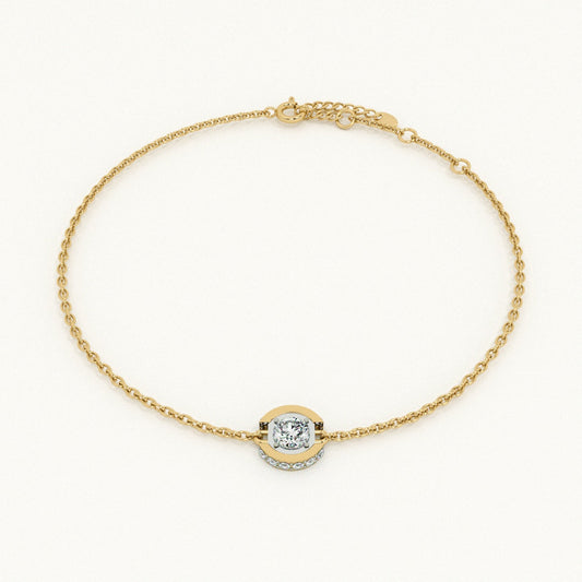 Spark Bar 9KT Gold Lab Grown Diamond Bracelet