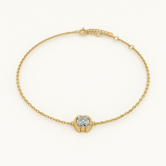 Veda Orb 9KT Gold Lab Grown Diamond Bracelet