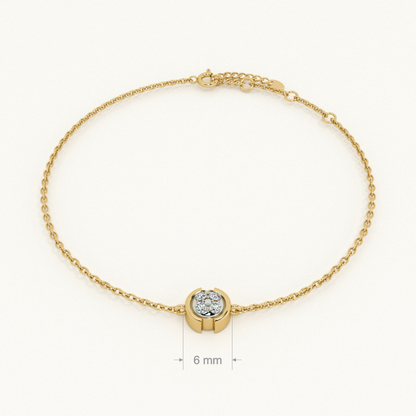 Veda Orb 9KT Gold Lab Grown Diamond Bracelet