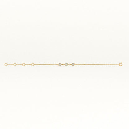 Orbit Petal 9KT Gold Lab Grown Diamond Bracelet