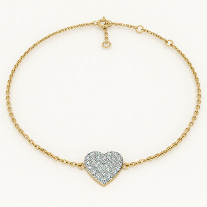 Tender Heart 9KT Gold Lab Grown Diamond Bracelet