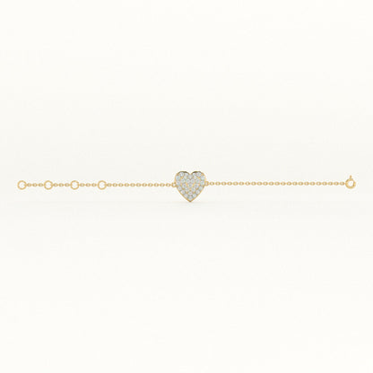 Tender Heart 9KT Gold Lab Grown Diamond Bracelet