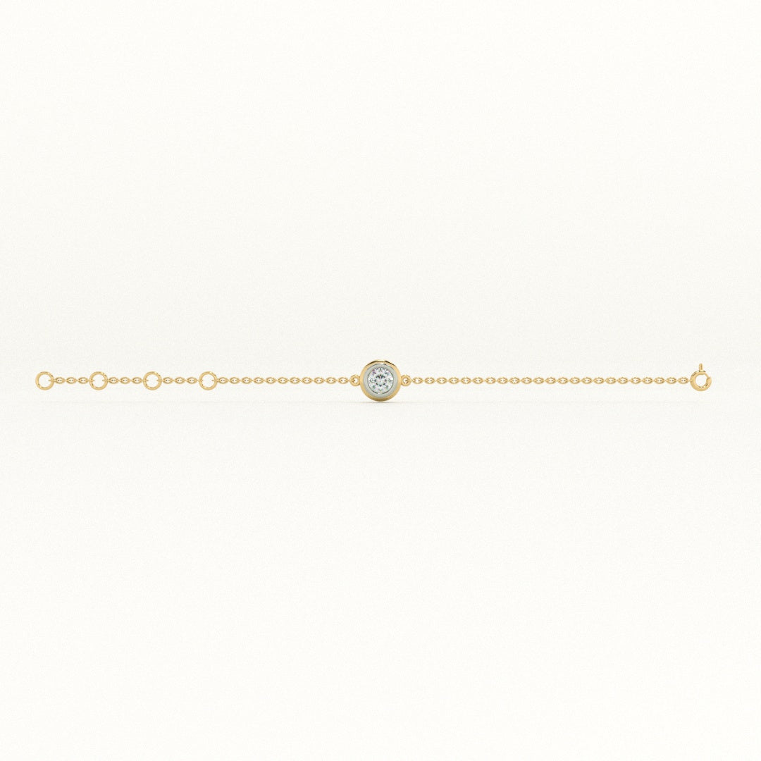 Solo 9KT Gold Lab Grown Diamond Bracelet