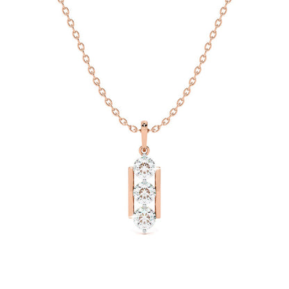 Sleek Prism 9KT Gold Lab Grown Diamond Necklace