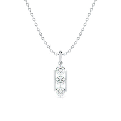 Sleek Prism 9KT Gold Lab Grown Diamond Necklace