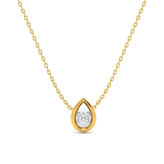 Tear of Light 9KT Gold Lab Grown Diamond Necklace