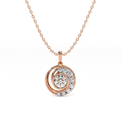 Celestial Halo 9KT Gold Lab Grown Diamond Necklace
