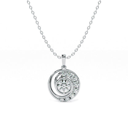 Celestial Halo 9KT Gold Lab Grown Diamond Necklace