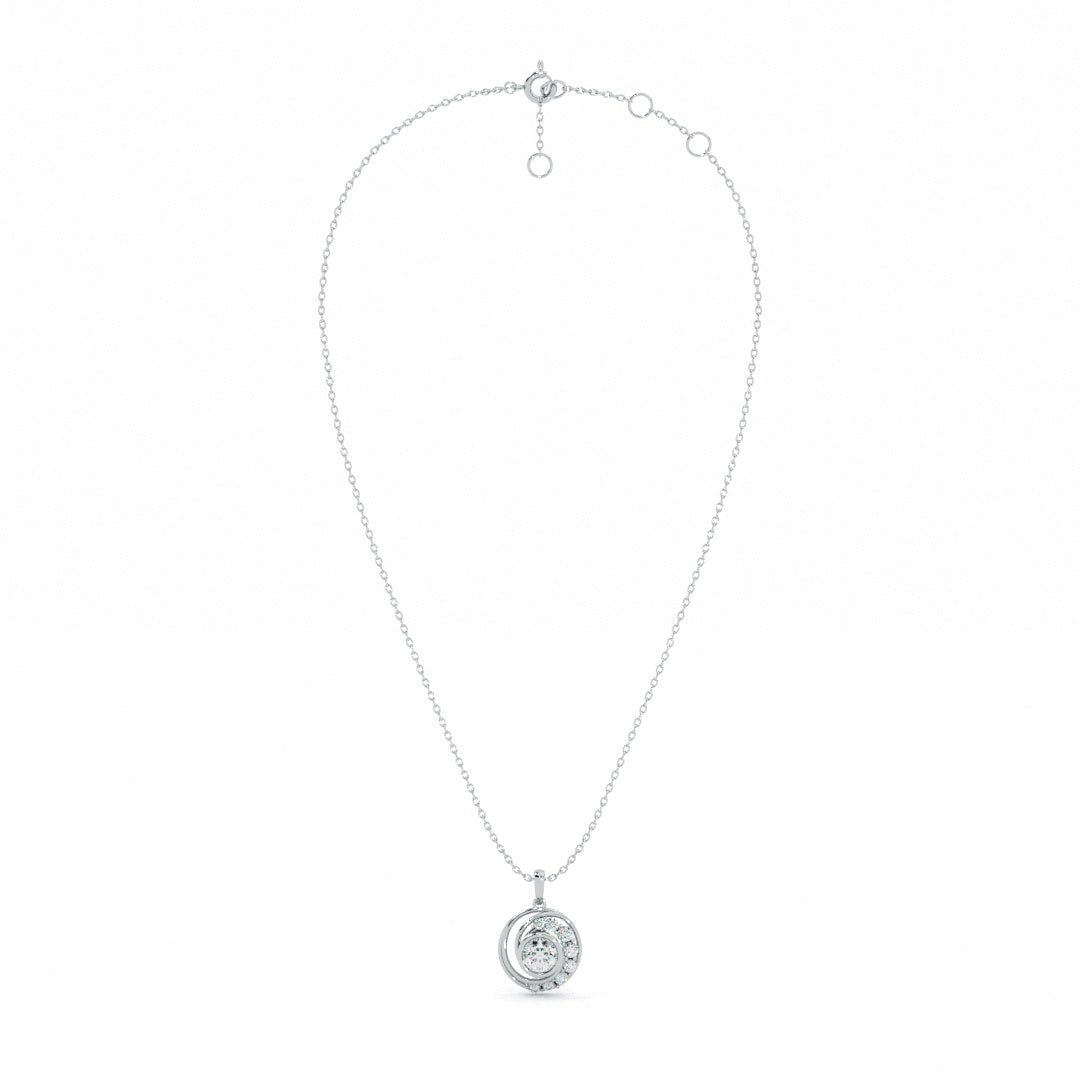 Celestial Halo 9KT Gold Lab Grown Diamond Necklace