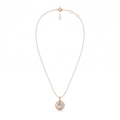 Celestial Halo 9KT Gold Lab Grown Diamond Necklace